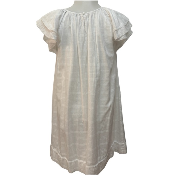 Polo Ralph Lauren Girls White Flutter Sleeve Ruffle Dress Size 12 - Picture 8 of 8